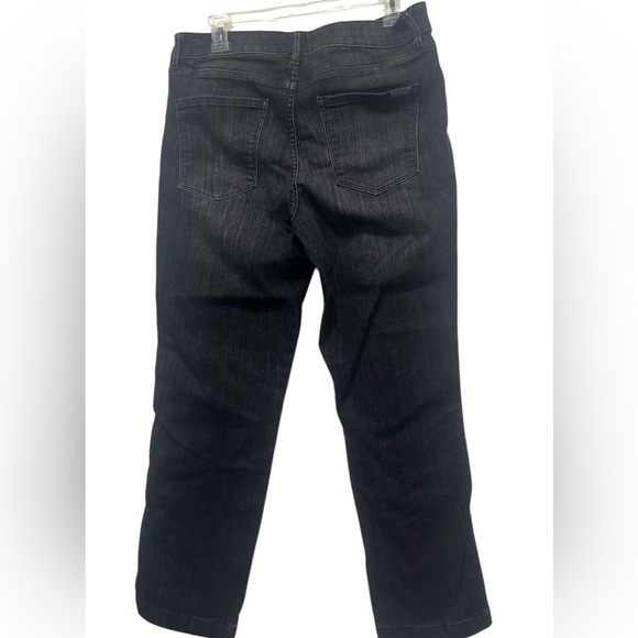 White House Black Market the straight crop dark Wash black jeans size 12 (3x$15) - Picture 2 of 11